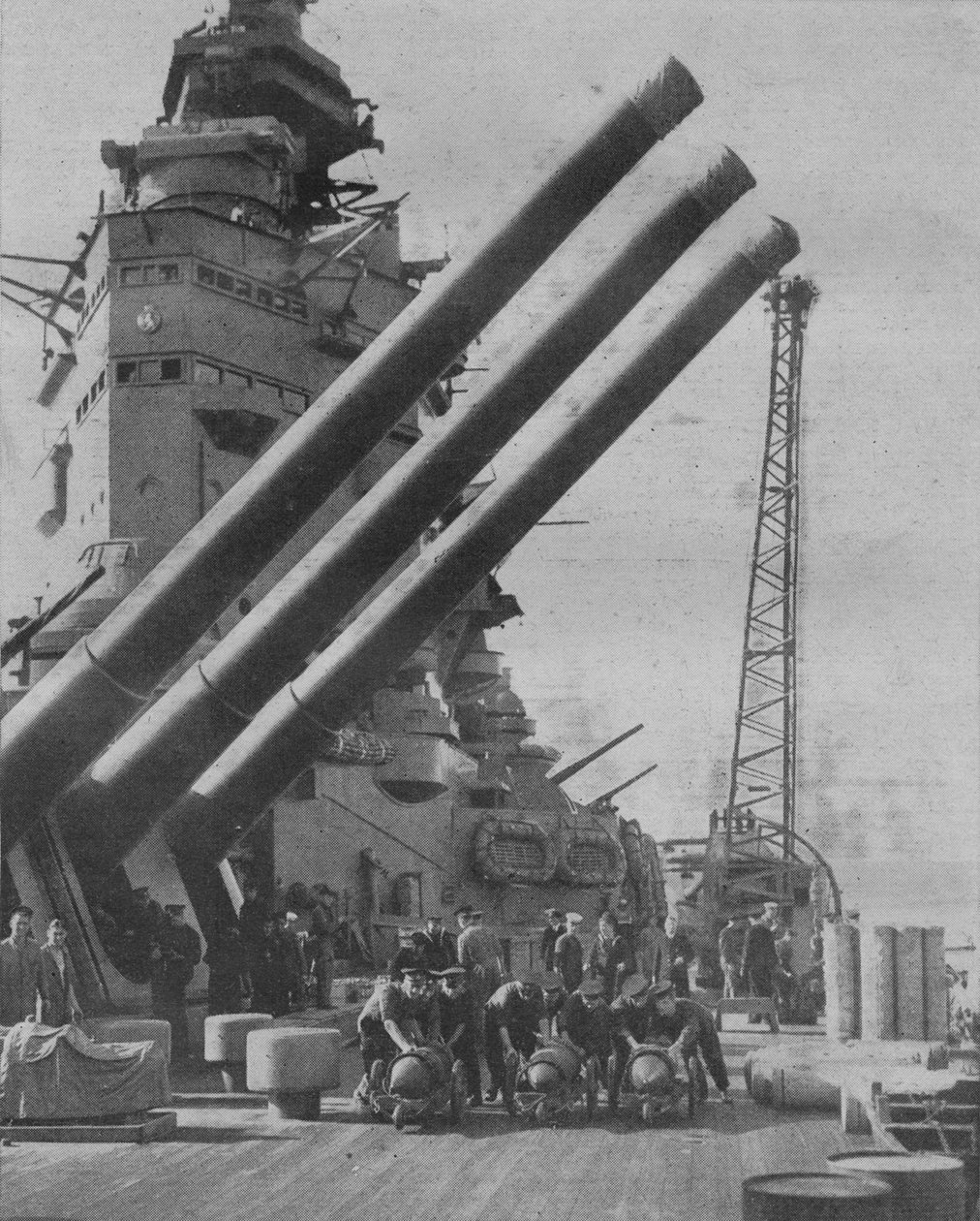 A bordo do HMS Nelson, membros da divisão sul-africana da RNVR, 1941 de Unbekannt