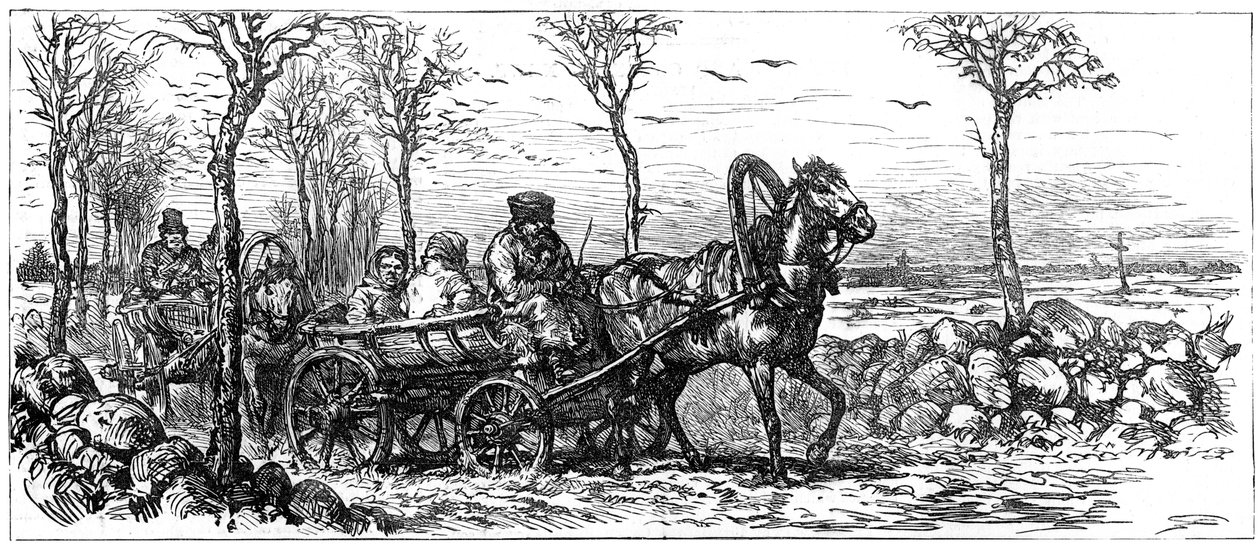 Em uma estrada perto de São Petersburgo, Rússia, 1882 de Unbekannt