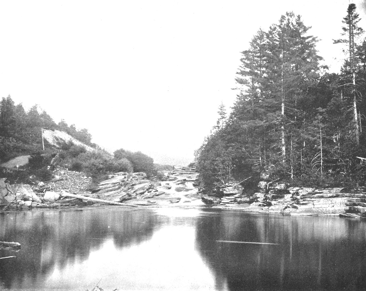 No rio Ammonoosuc, White Mountains, New Hampshire, EUA, c1900. de Unbekannt