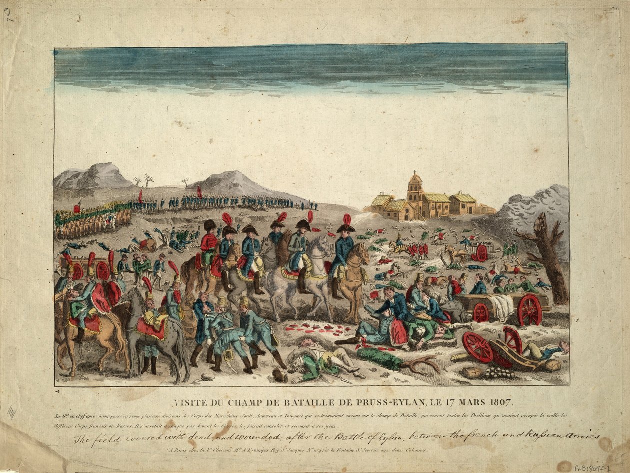No campo de batalha de Eylau, 1807 de Unbekannt