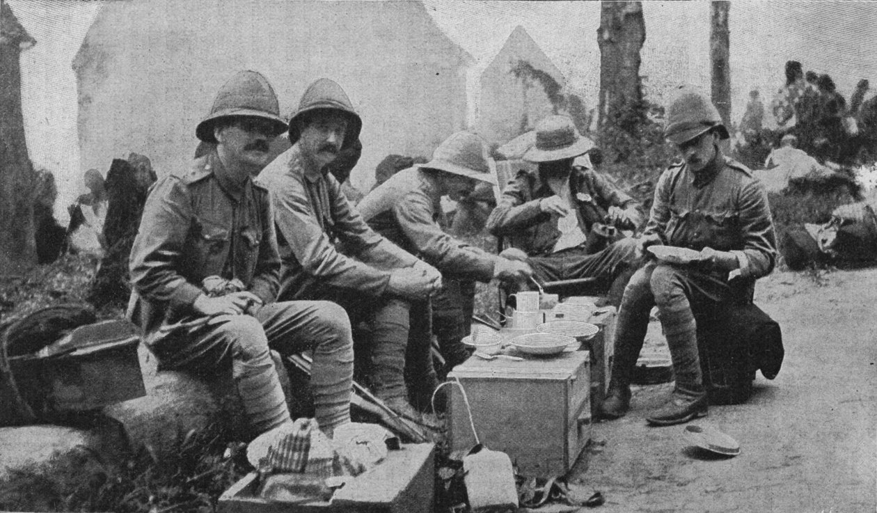 Em março a Kumassi: Uma parada para o jantar, 1902 de Unbekannt