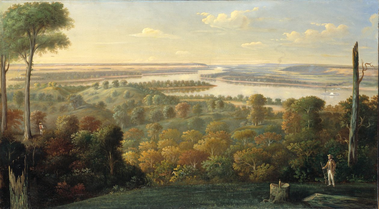 No rio Ohio, ca. 1840. de Unbekannt
