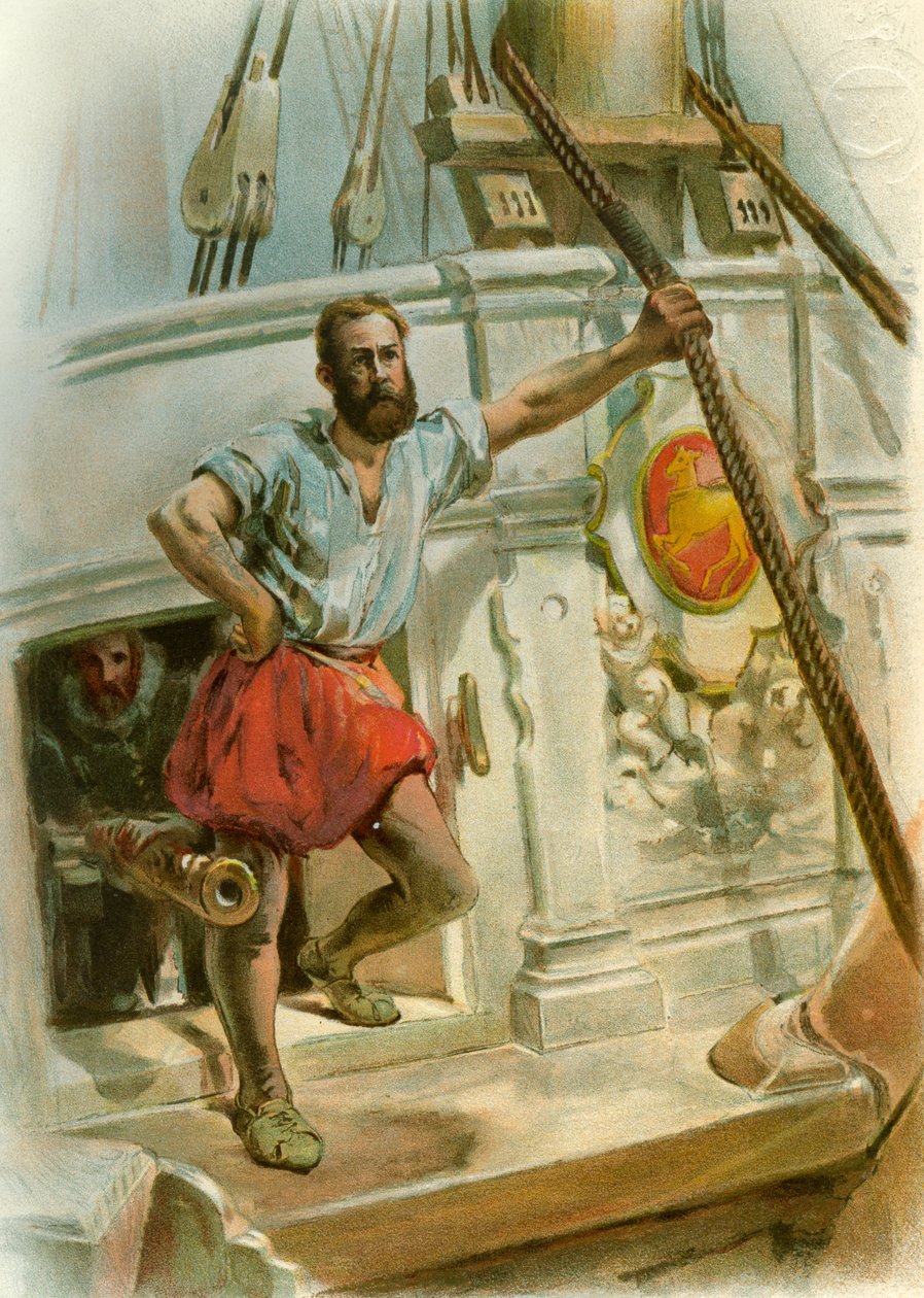 Um dos homens de Drakes, 1588 c1890-c1893 de Unbekannt