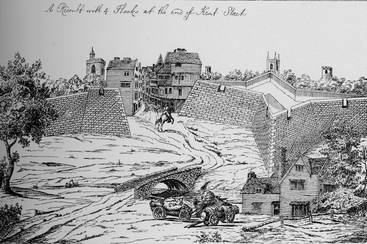 Um dos fortes erguidos pelo Parlamento para a defesa de Londres durante a Guerra Civil, c1808, de Unbekannt