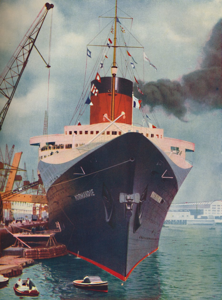 Um dos grandes navios do mundo. O navio francês Normandia, 1937 de Unbekannt