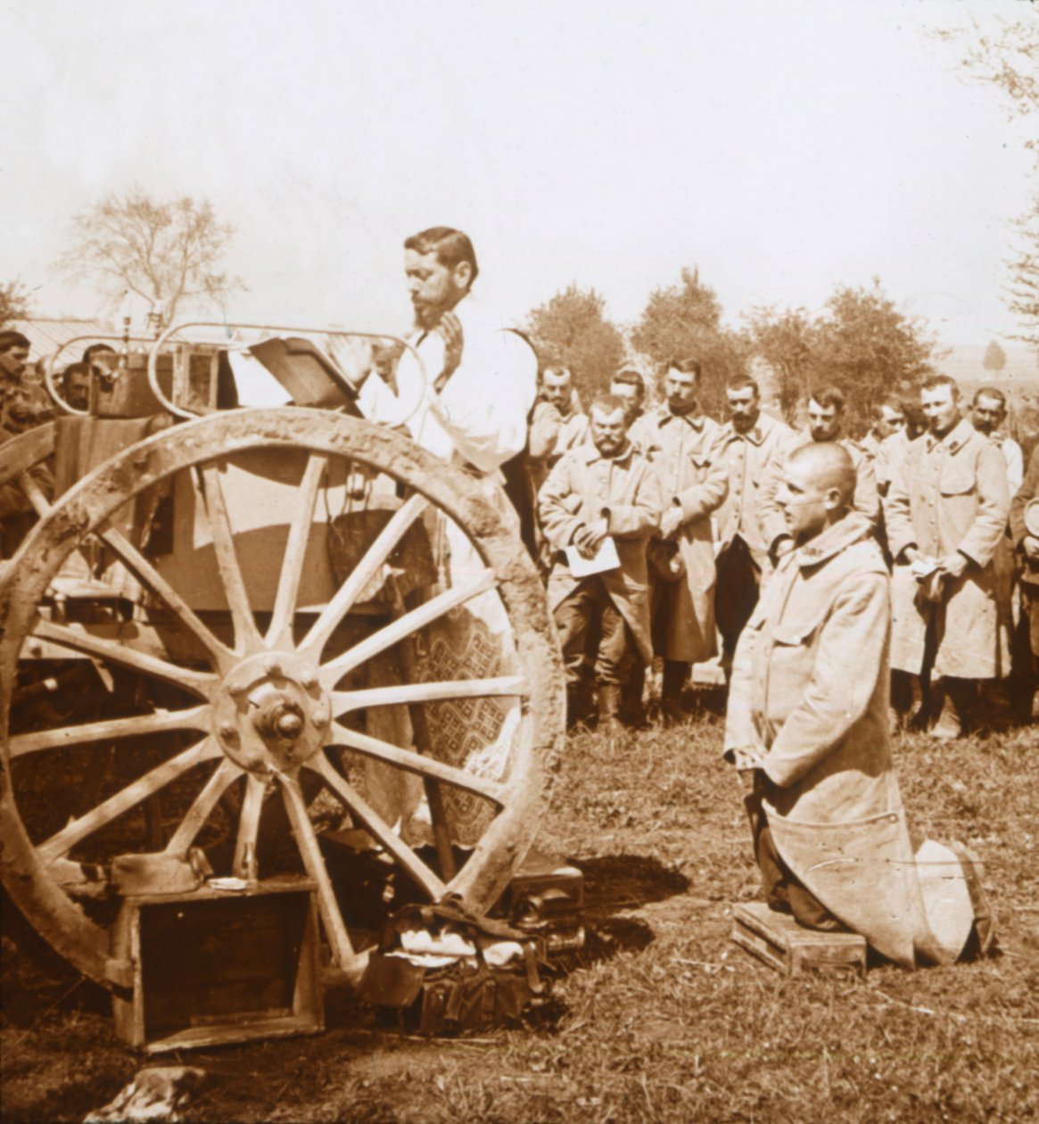 Massa ao ar livre, Carency, norte da França, c1914-c1918. de Unbekannt