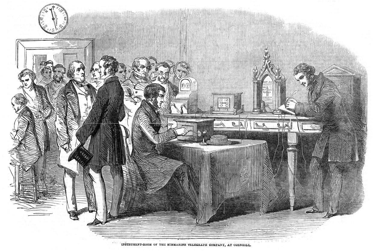 Abertura do link telegráfico de 1851 de Londres a Paris 1852 de Unbekannt
