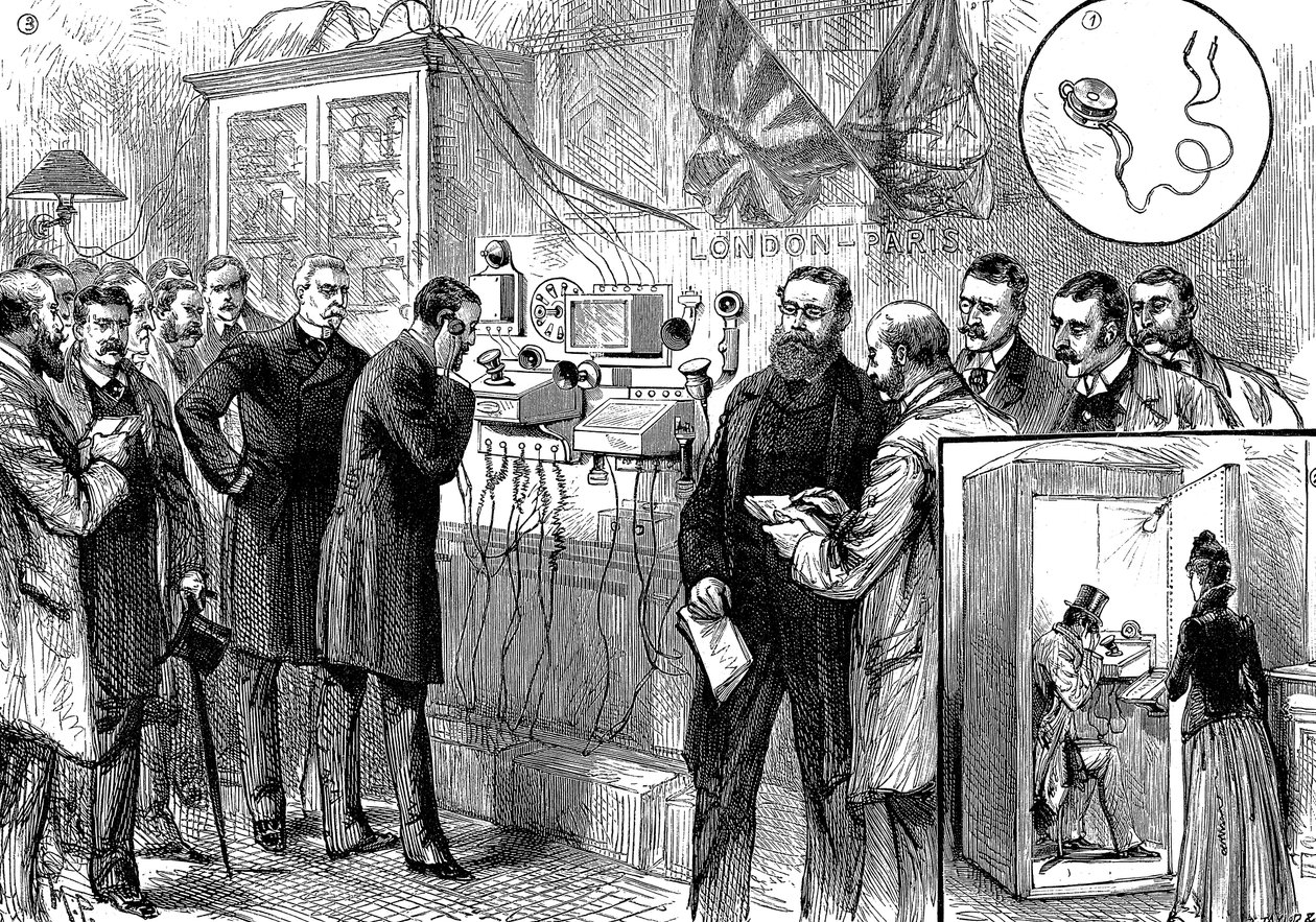 Abertura da linha telefônica anglo-francesa, 1891 de Unbekannt