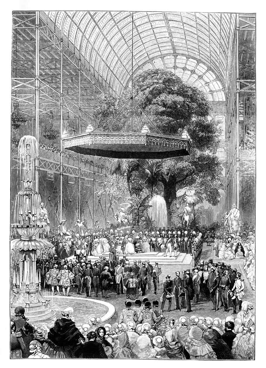 Abertura da Grande Exposição, Hyde Park, Londres, 1851, 1888. de Unbekannt