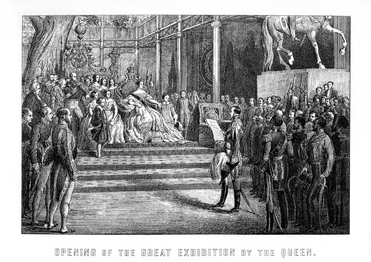 Abertura da Grande Exposição pela Rainha Vitória, Hyde Park, Londres, 1º de maio de 1851, 1899 de Unbekannt