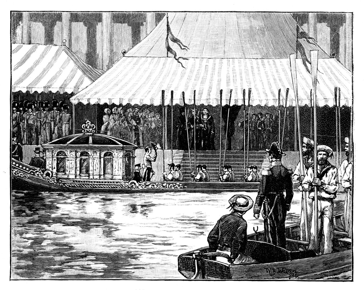 Abertura da London Coal Exchange, Royal Procissão, Custom-House Quay, Londres, c1888 de Unbekannt