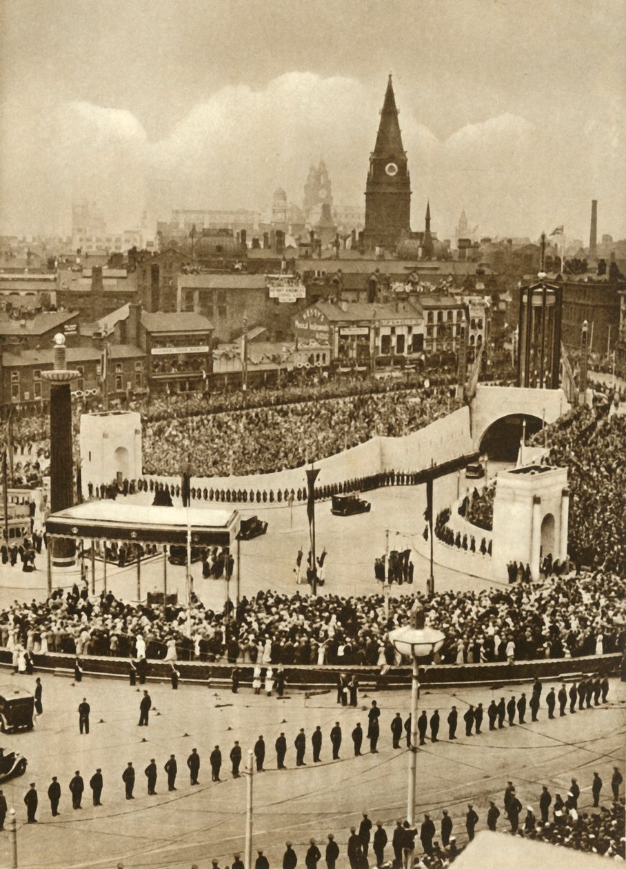 Abertura do túnel de Mersey, Liverpool, 18 de julho de 1934, 1935. de Unbekannt