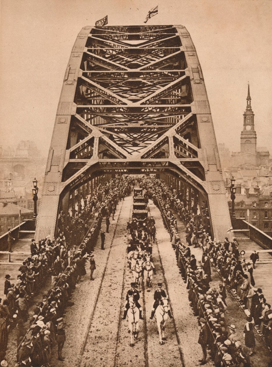 Abertura da nova ponte Tyne pelo rei George V, Newcastle upon Tyne, 10 de outubro de 1928 1935 de Unbekannt