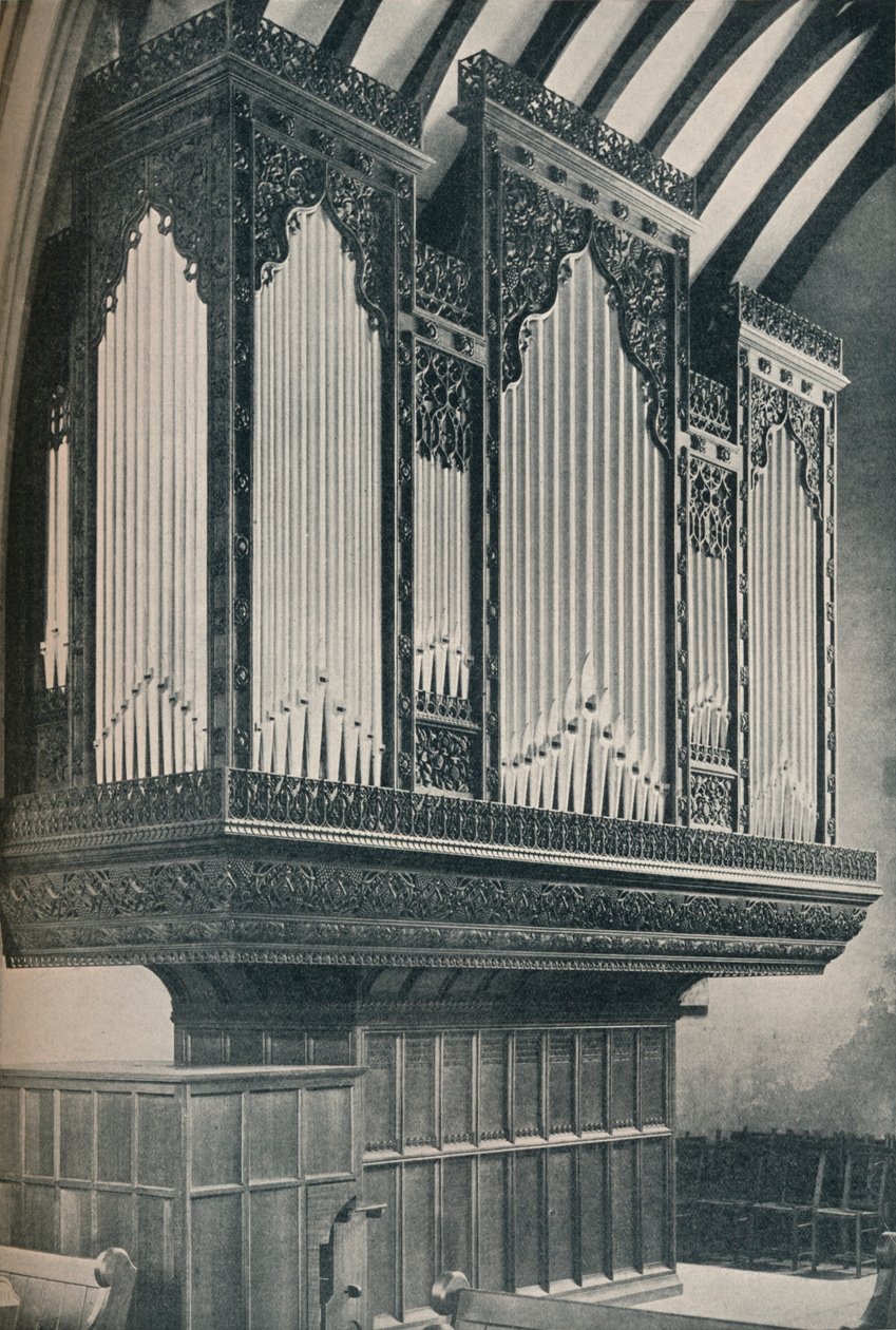 Órgão na Igreja Paroquial de Towyn, c1910 de Unbekannt