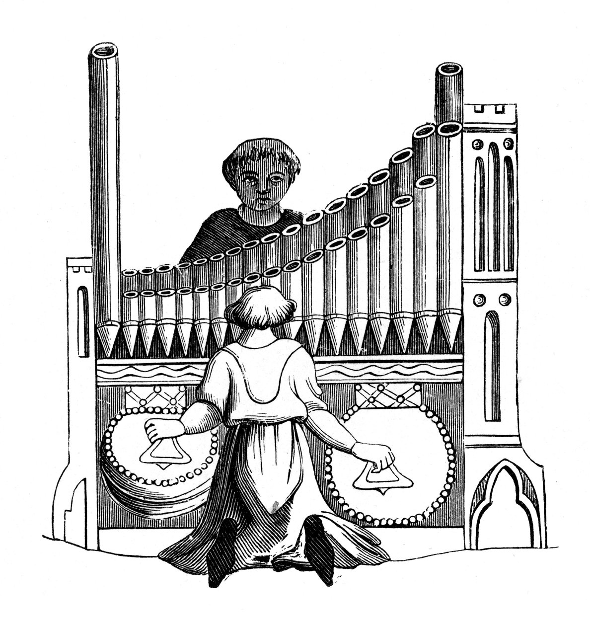 Órgão com um único teclado, século XIV, 1870 de Unbekannt