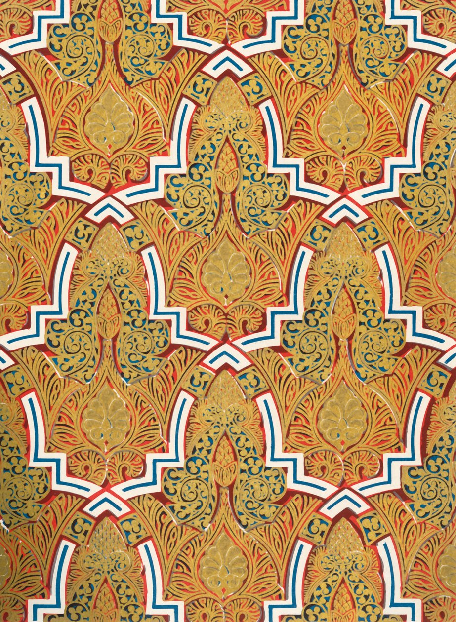 Ornamento em painéis nas paredes, corte da mesquita, 1907. de Unbekannt
