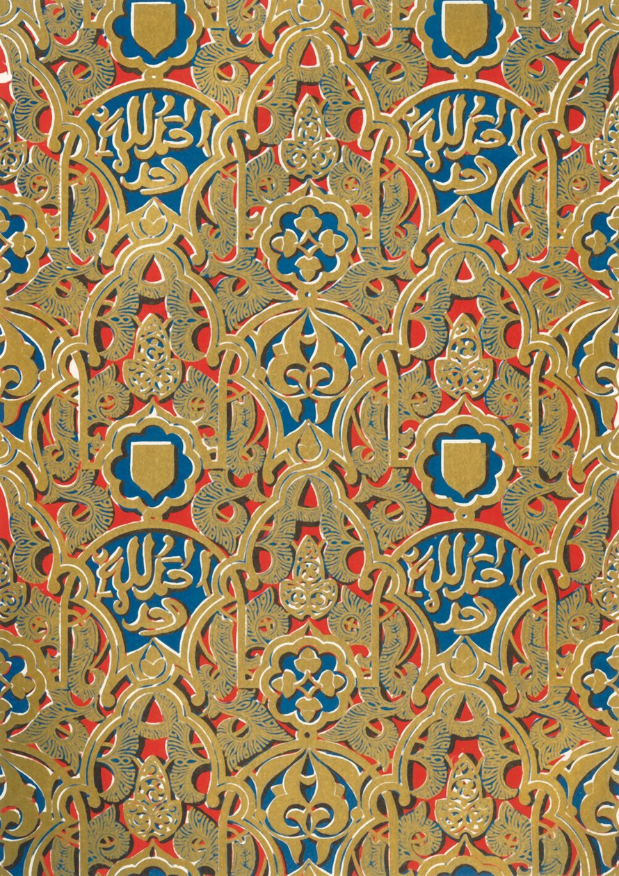 Ornamento nas paredes, Salão das Abencarras, 1907. de Unbekannt