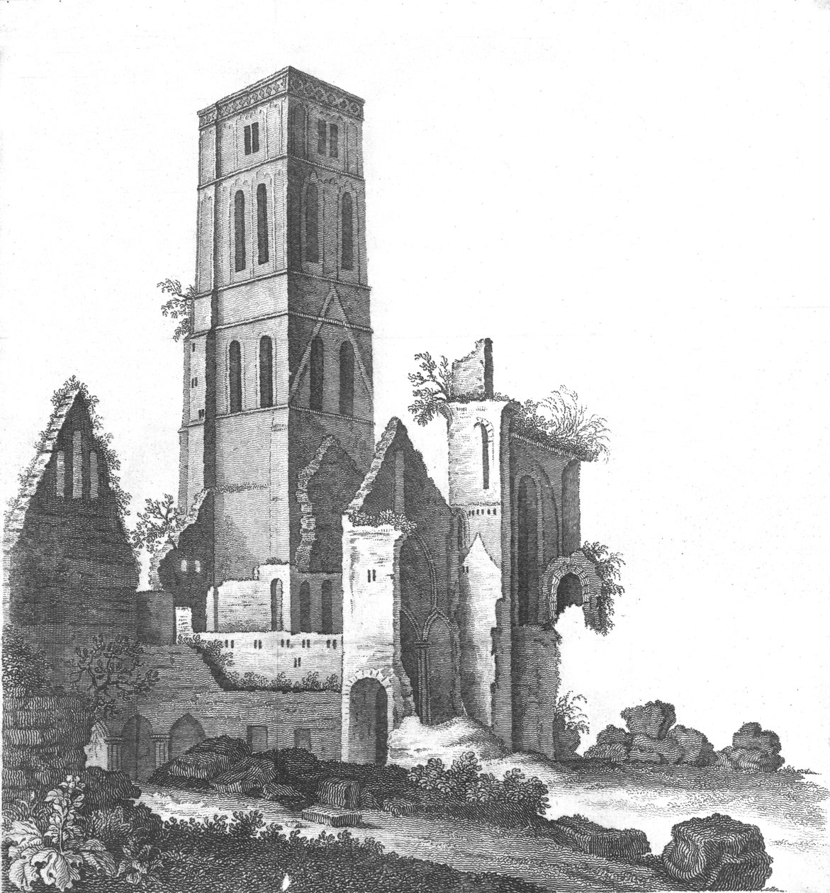 Abadia de Osney, perto de Oxford, final do século XVIII-início do século XIX de Unbekannt