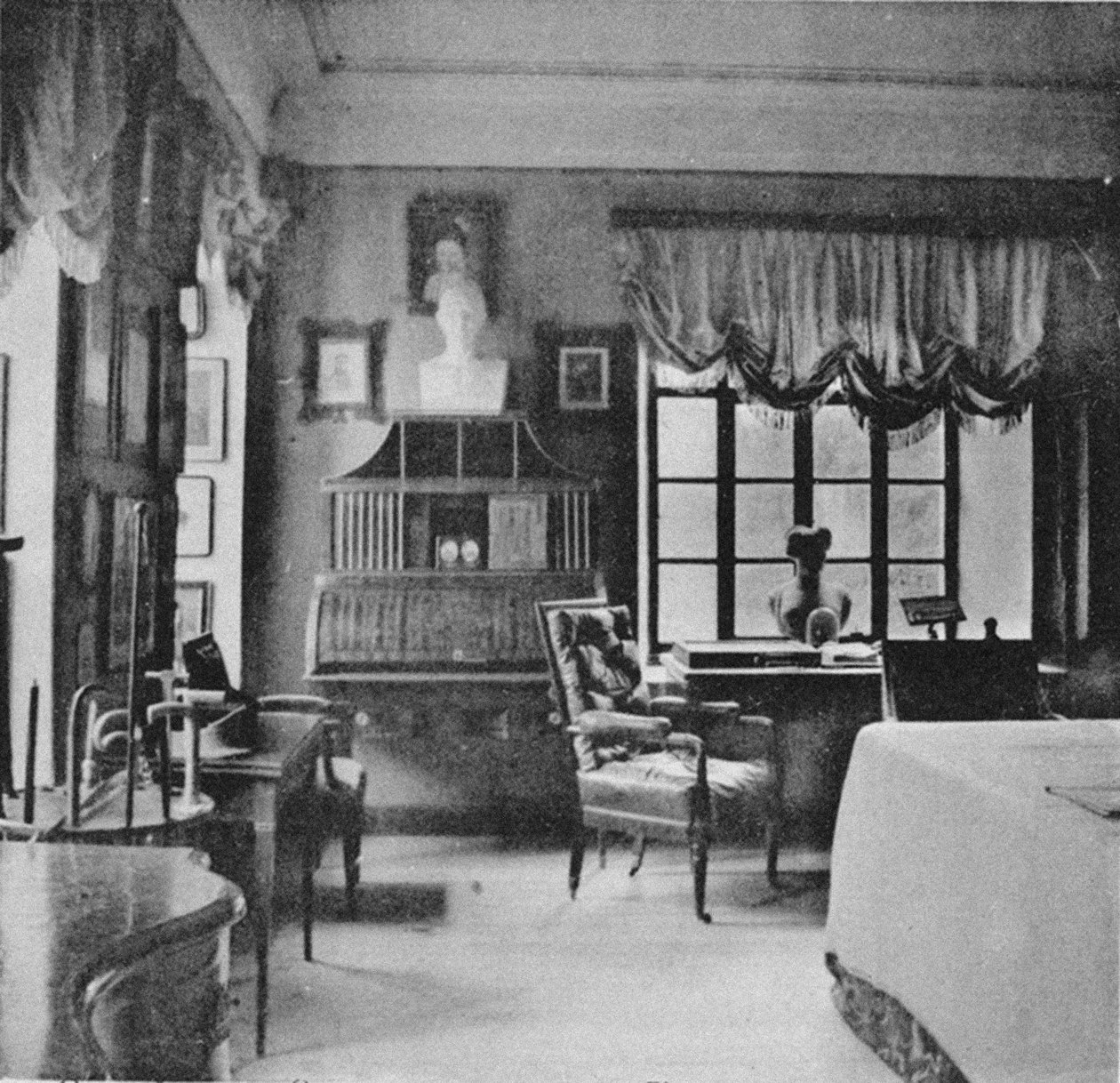 Ostafyevo Estate. A Sala Karamzin, final do século XIX de Unbekannt