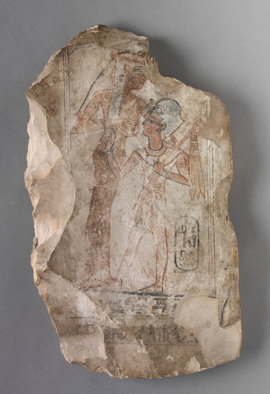Ostracon: Ramsés II, sugado por uma deusa, c. 1279-1213 aC. de Unbekannt