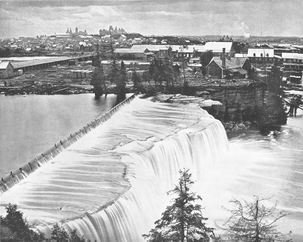Ottawa, Canadá, de Rideau Falls, c1900. de Unbekannt