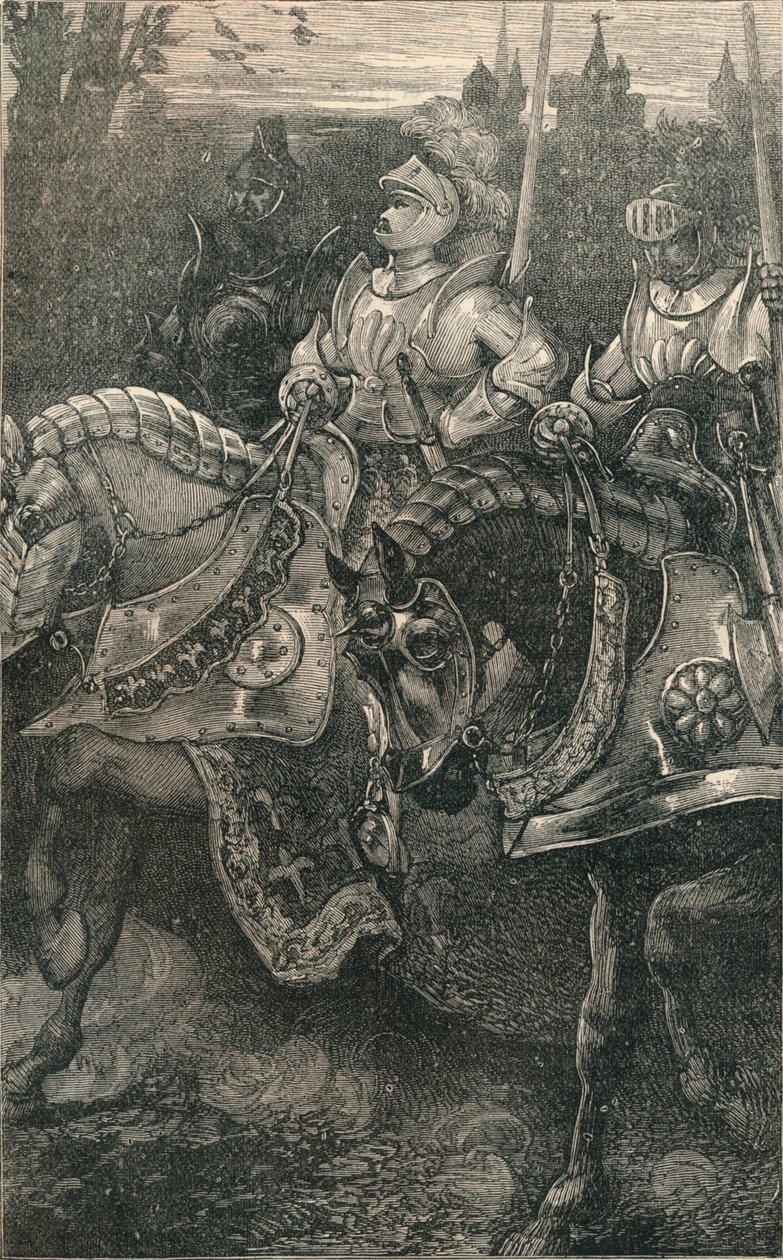 Otterburn - O avanço de Hotspur, 1388, c1910 de Unbekannt