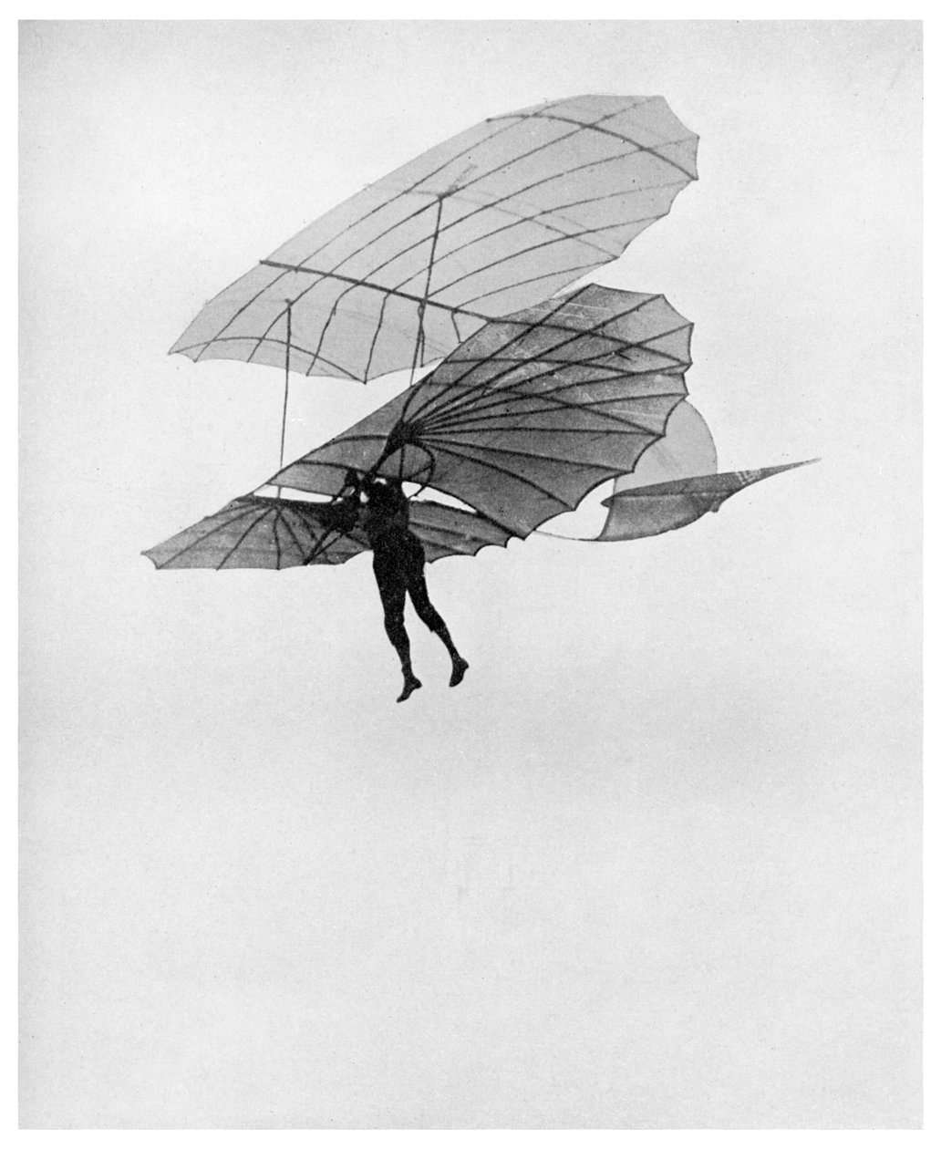 Otto Lilienthal faz um de seus últimos vôos, 1896 1956 de Unbekannt