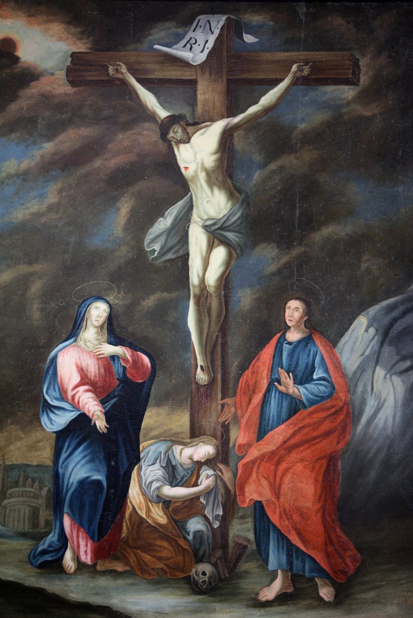 A igreja de Nossa Senhora da Assunção. Crucifixo pintura Cordon France de Unbekannt