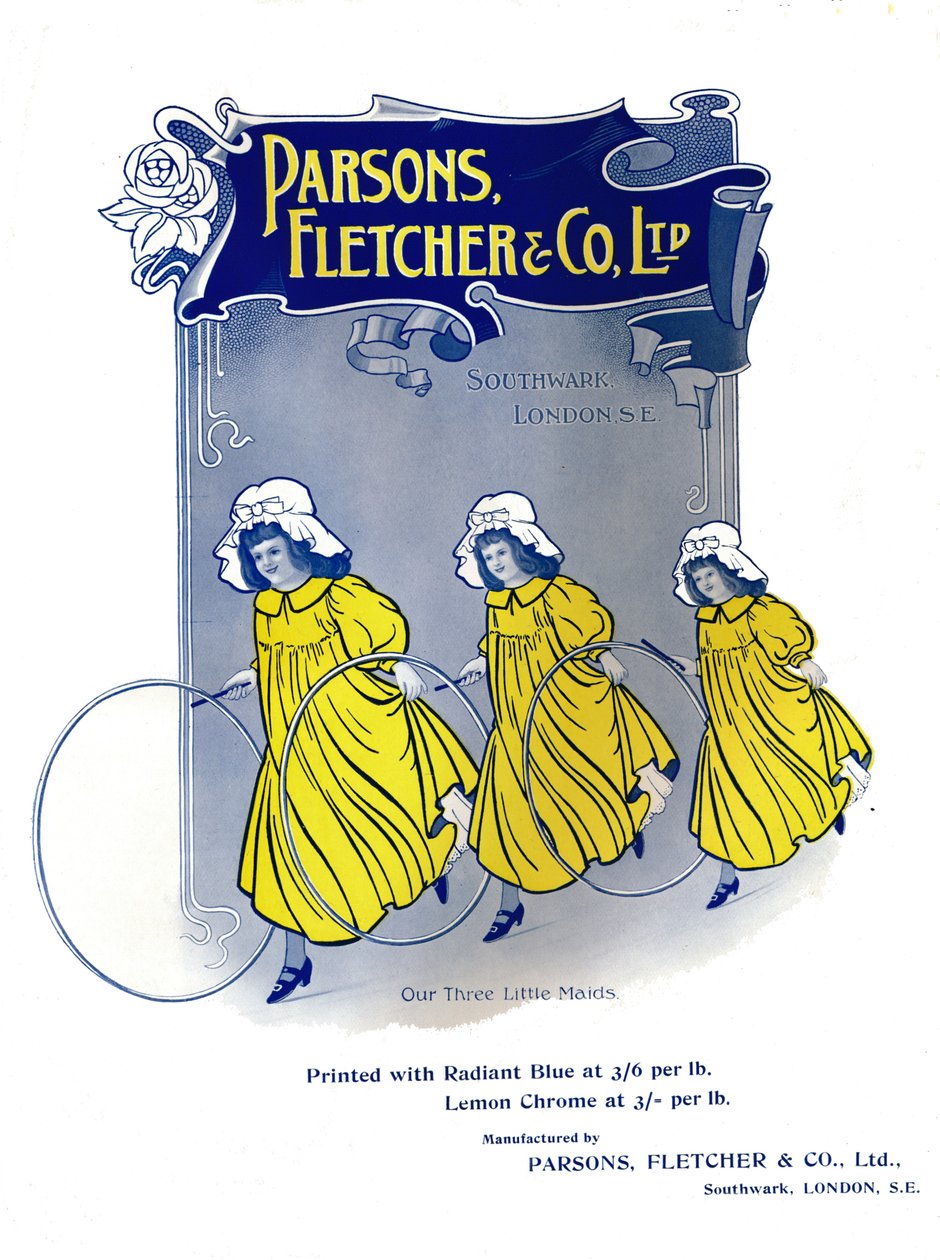 Nossas três empregadas domésticas pequenas - propaganda de Parsons, Fletcher & Co. Ltd, 1909. de Unbekannt
