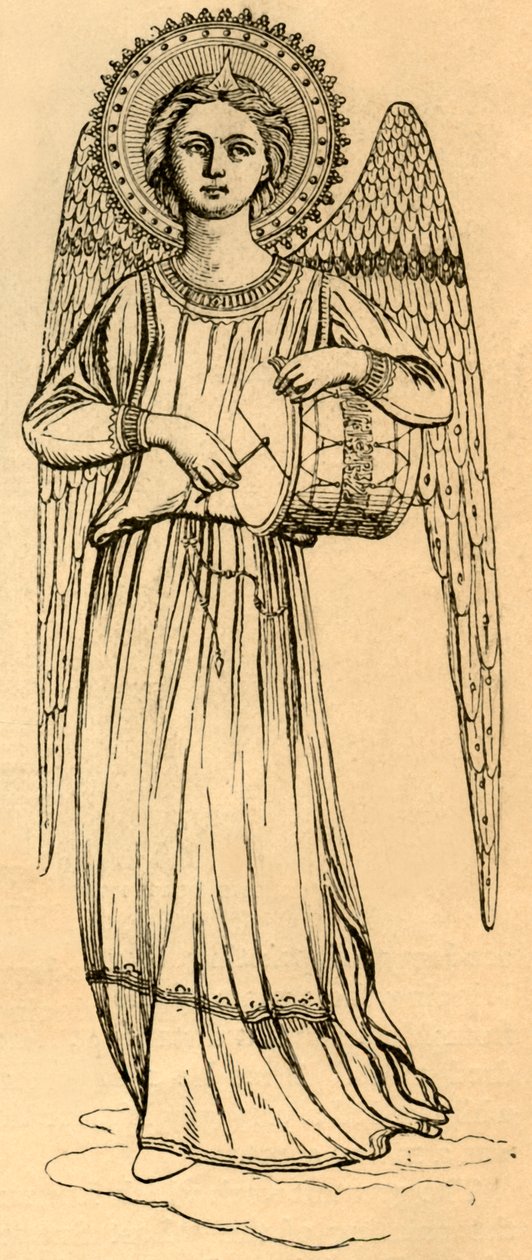 Cópia do esboço de um anjo pintado por Fra Angelico, 1881. de Unbekannt