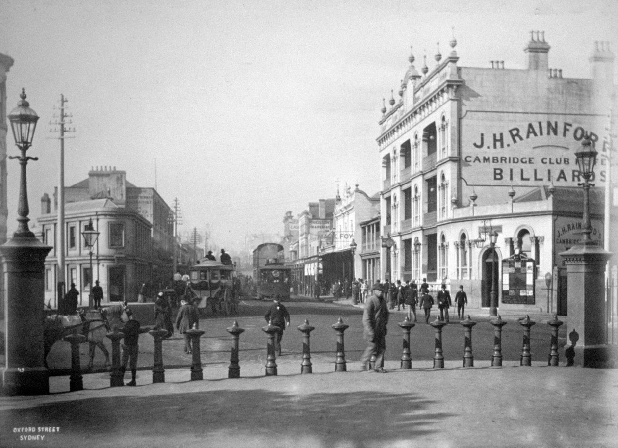 Oxford Street, Sydney, Nova Gales do Sul, Austrália, c1885 de Unbekannt