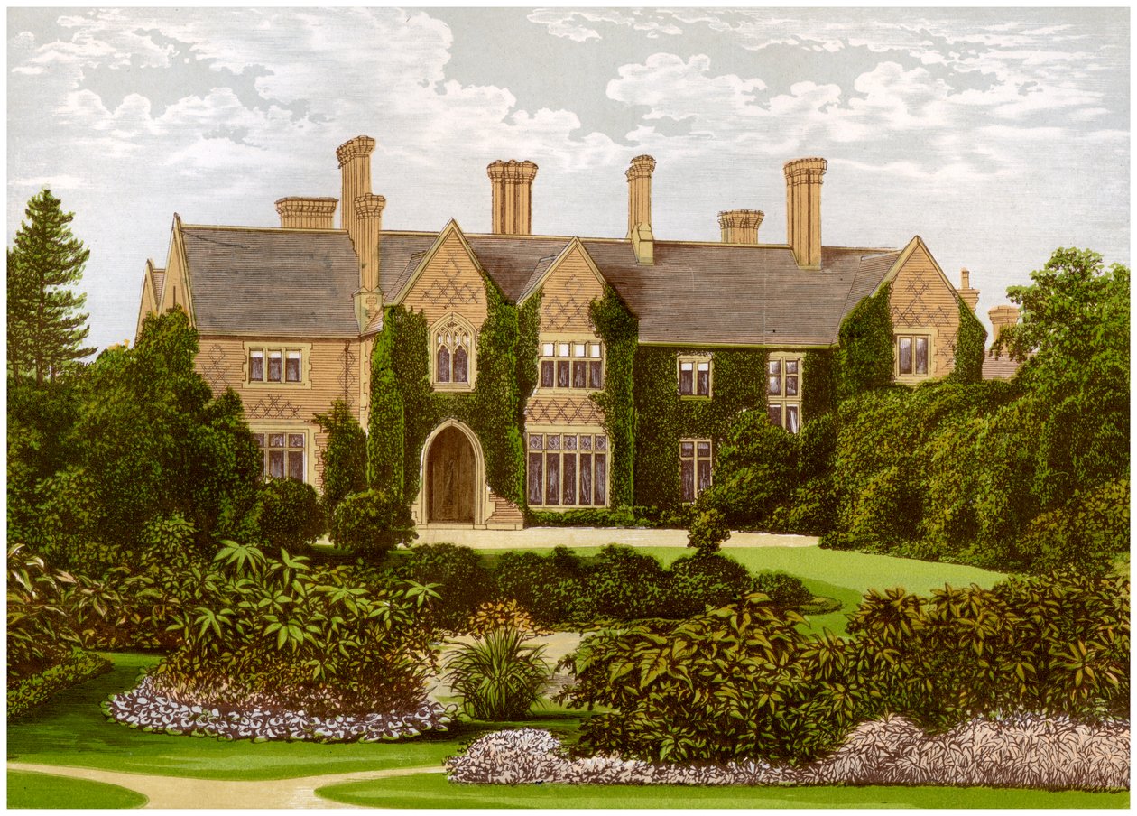 Oxley Manor, Staffordshire, casa da família Staveley-Hill, c1880 de Unbekannt