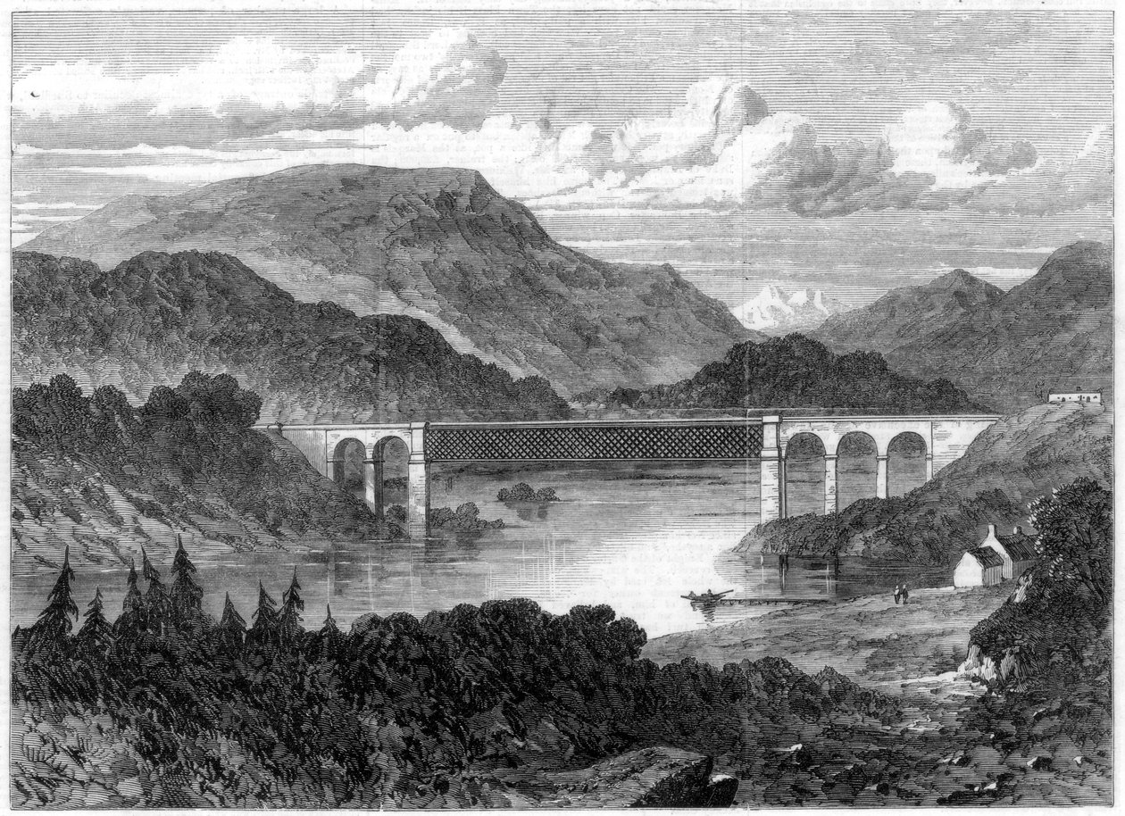 Viaduto de Oykel, estrada de ferro de Sutherland, 1866 de Unbekannt