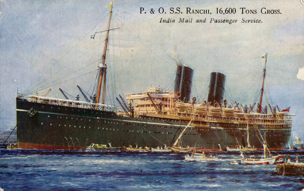 P. & O. S.S. Ranchi, 16.600 toneladas brutas, India Mail and Passenger Service, 1934. de Unbekannt
