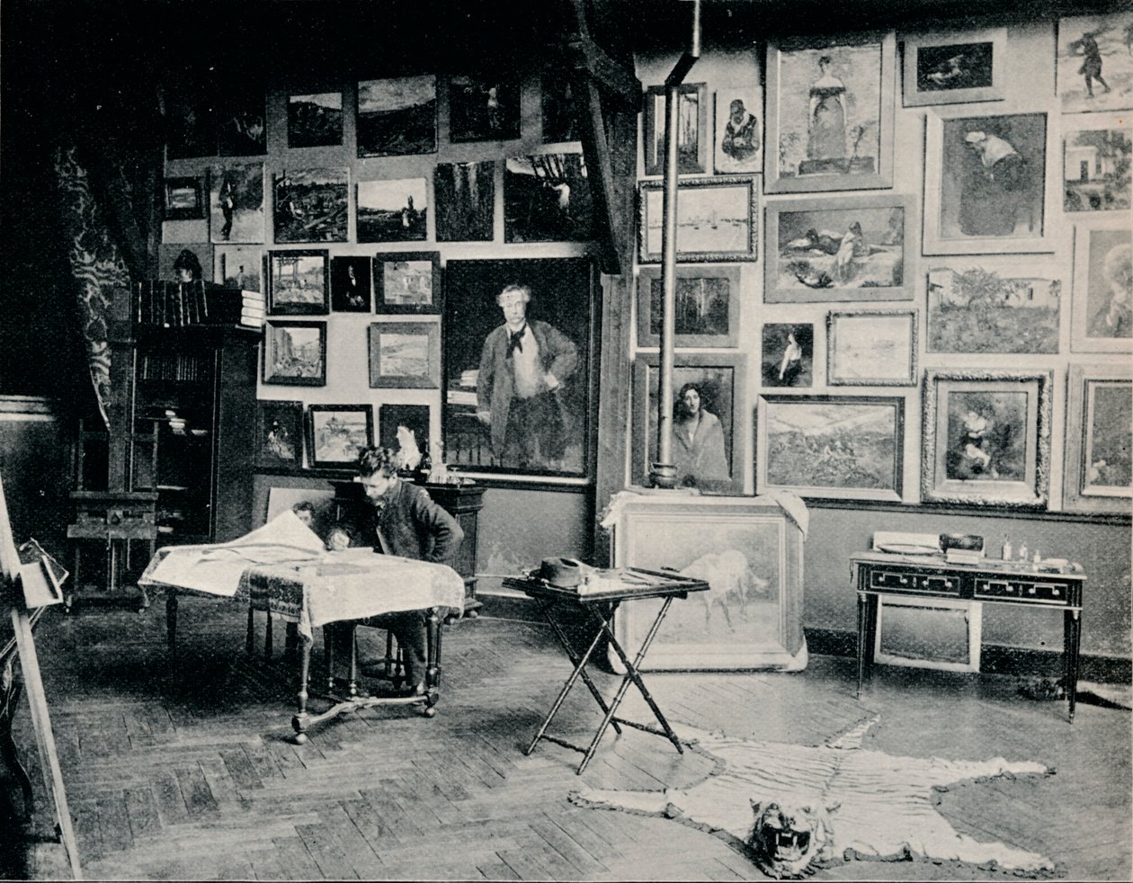 P. Roll em seu estúdio, c1897 de Unbekannt