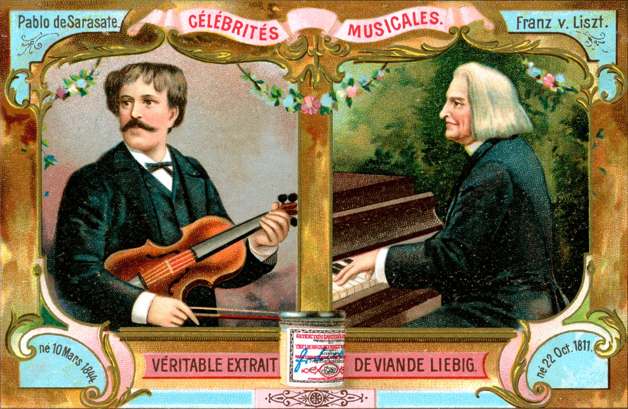 Pablo de Sarasate e Franz Liszt, c1900 de Unbekannt