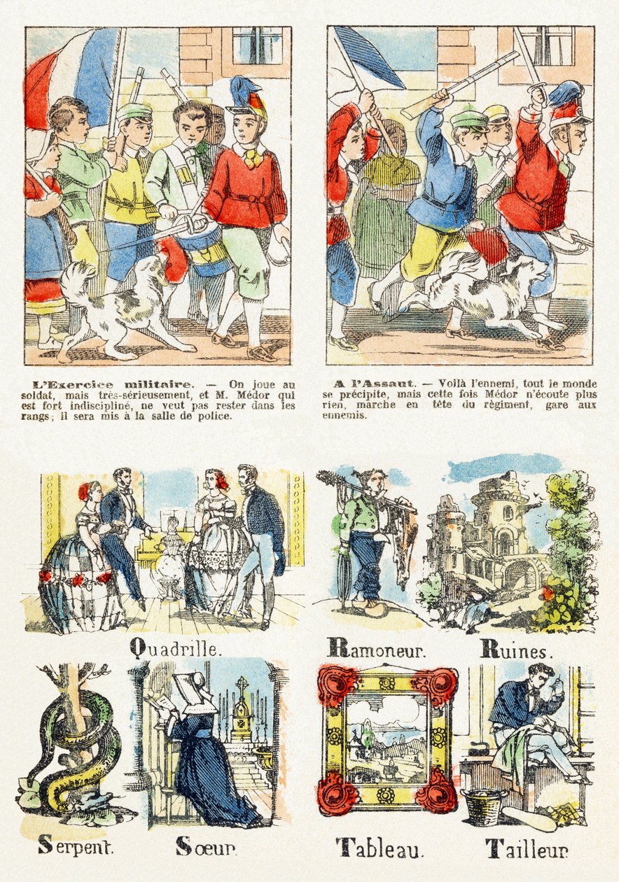 Página 7 - jogos infantis: exercício militar, assalto - Alfabeto - Entretenimento infantil - Imagerie d