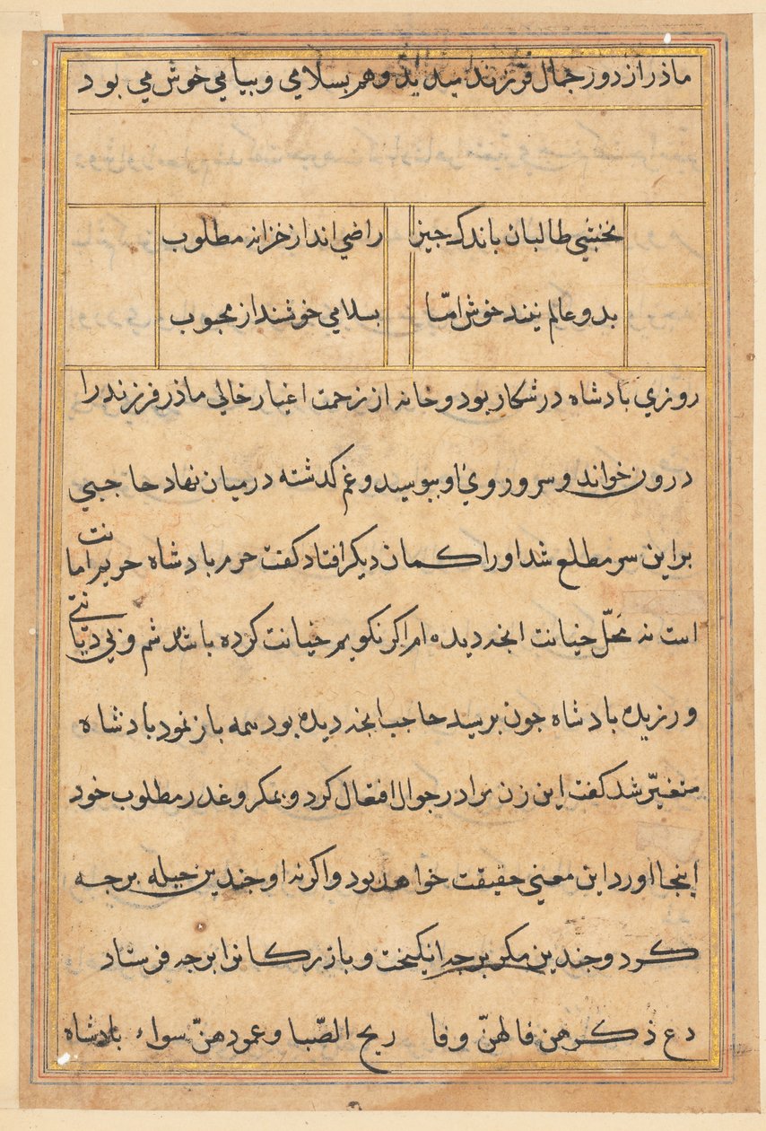 Página de Tales of a Parrot Nome: página de texto, c. 1560. de Unbekannt