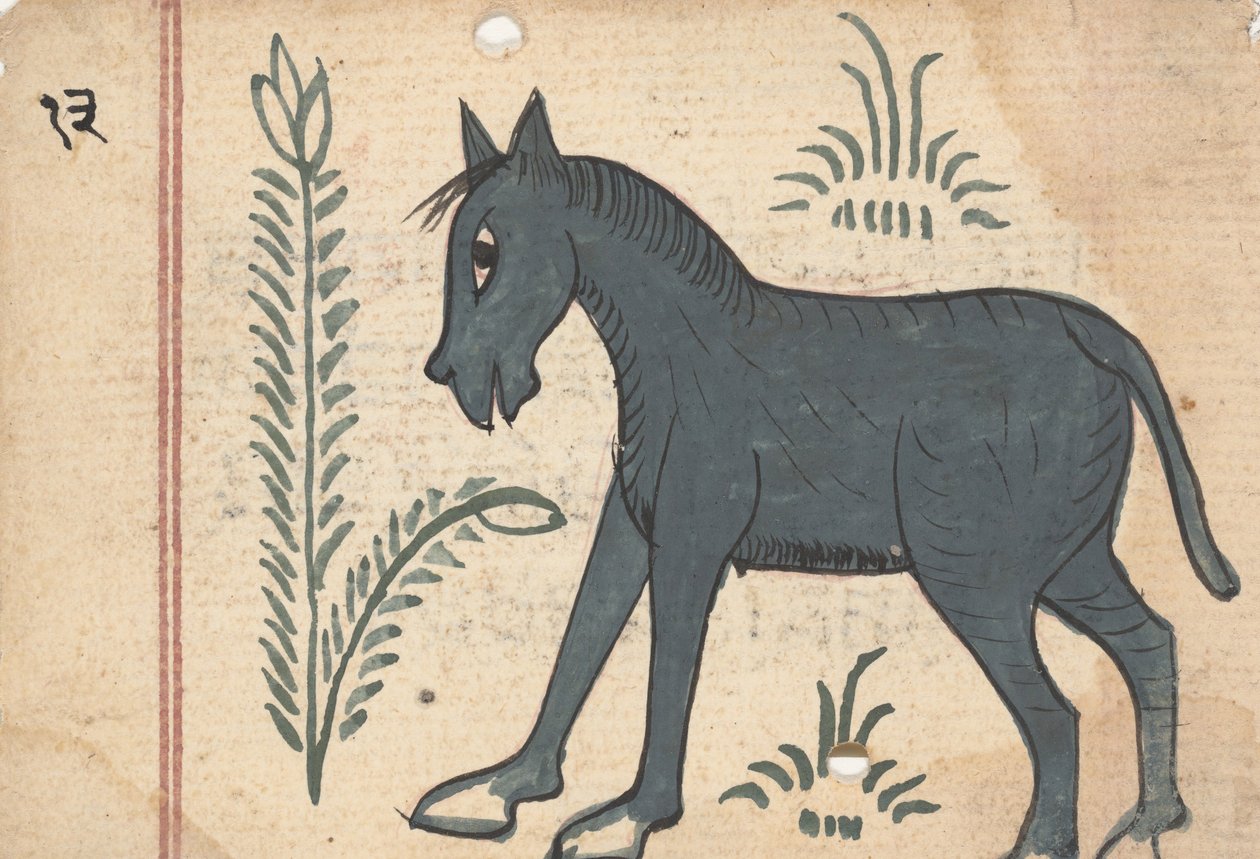 Página de um Livro dos Presságios, ca. 1800. de Unbekannt