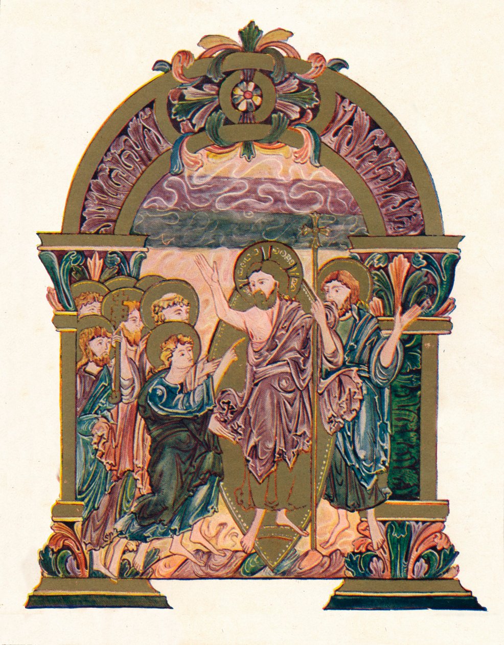 Página do Benedictional of St. Ethelwold, c970, 1902 de Unbekannt