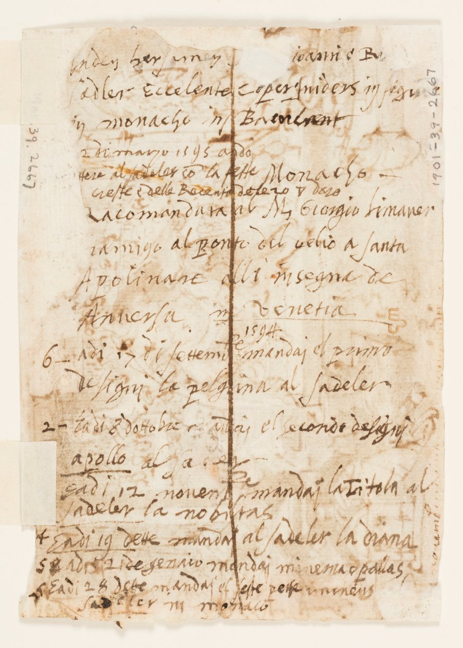 Página de um caderno de desenho; Himenaeus de Unbekannt