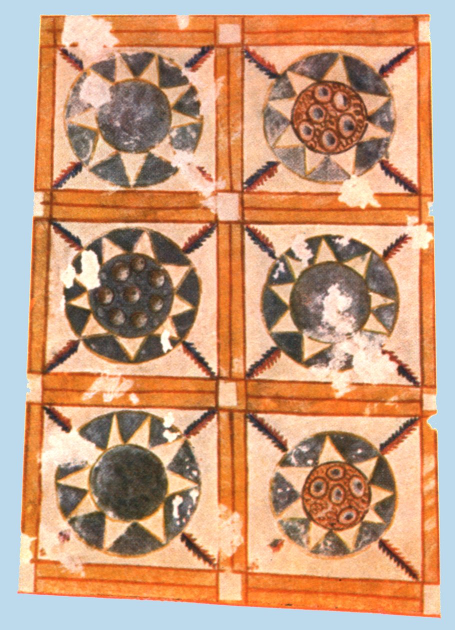 Decoração de teto pintado na Cripta de Stasovsky, Bósforo cimério, Kerch, 1928. de Unbekannt