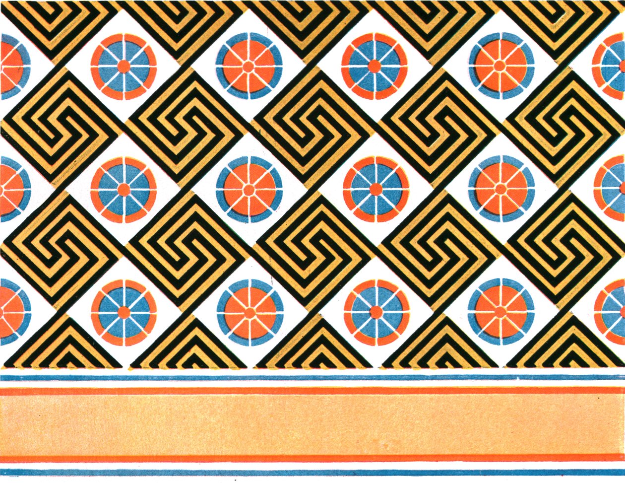 Teto pintado no túmulo de Enene em Tebas, Egito, 1928. de Unbekannt