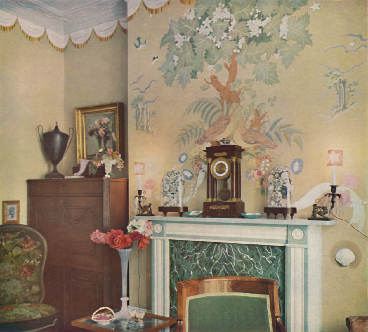 Peito de chaminé pintado, 1933 de Unbekannt