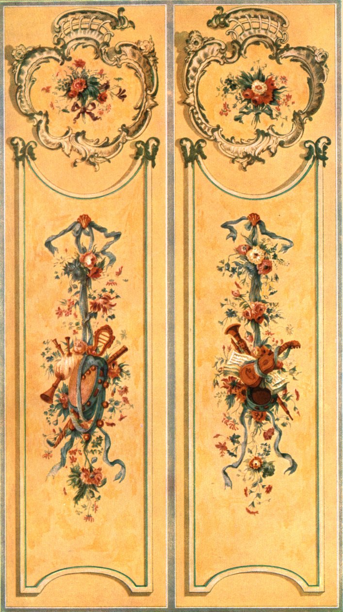 Decoração pintada no Palácio Novo, Potsdam, Alemanha, 1928. de Unbekannt