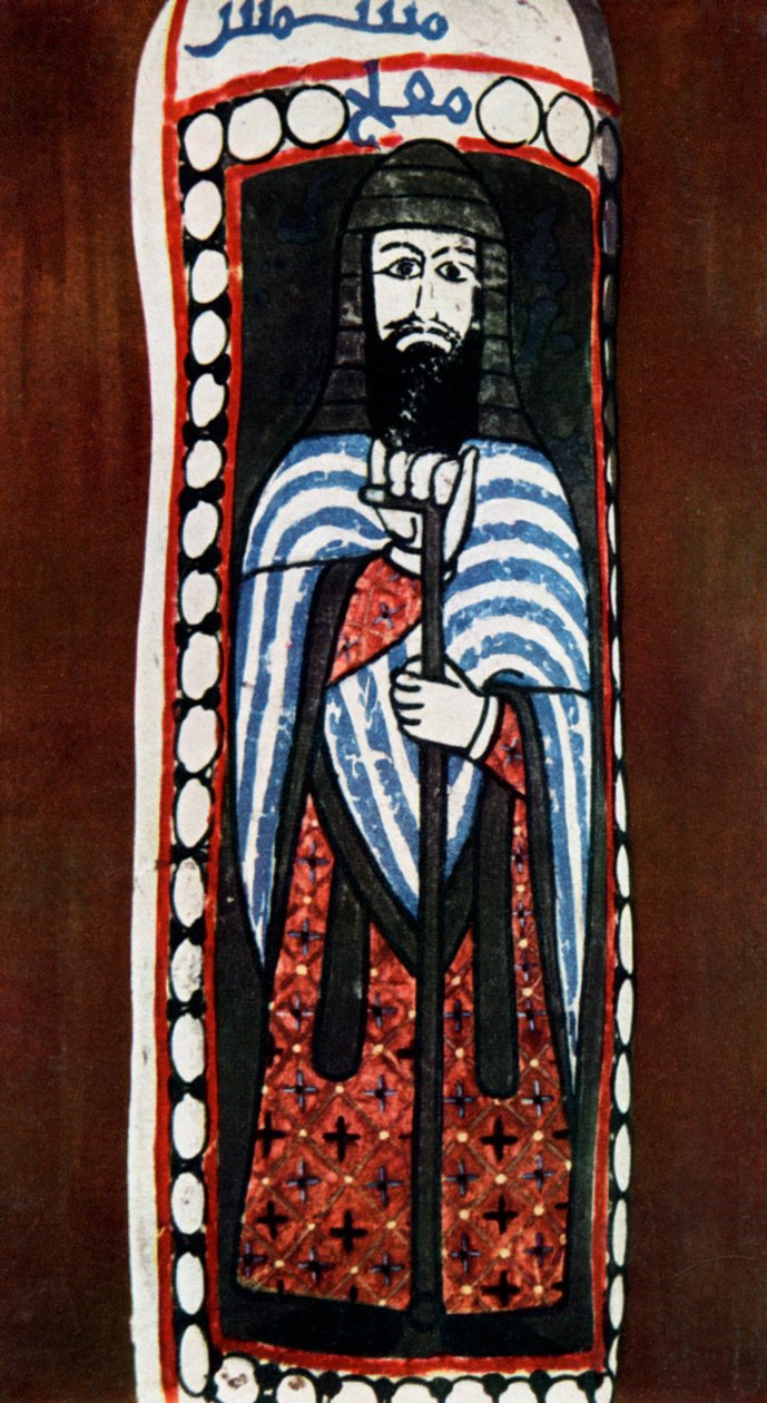 Figura pintada de um padre cristão em Jausaq, Samarra, Iraque, 1930 de Unbekannt