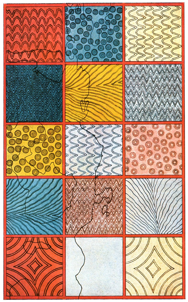 Assoalho pintado no palácio em Micenas, Grécia, 1928. de Unbekannt