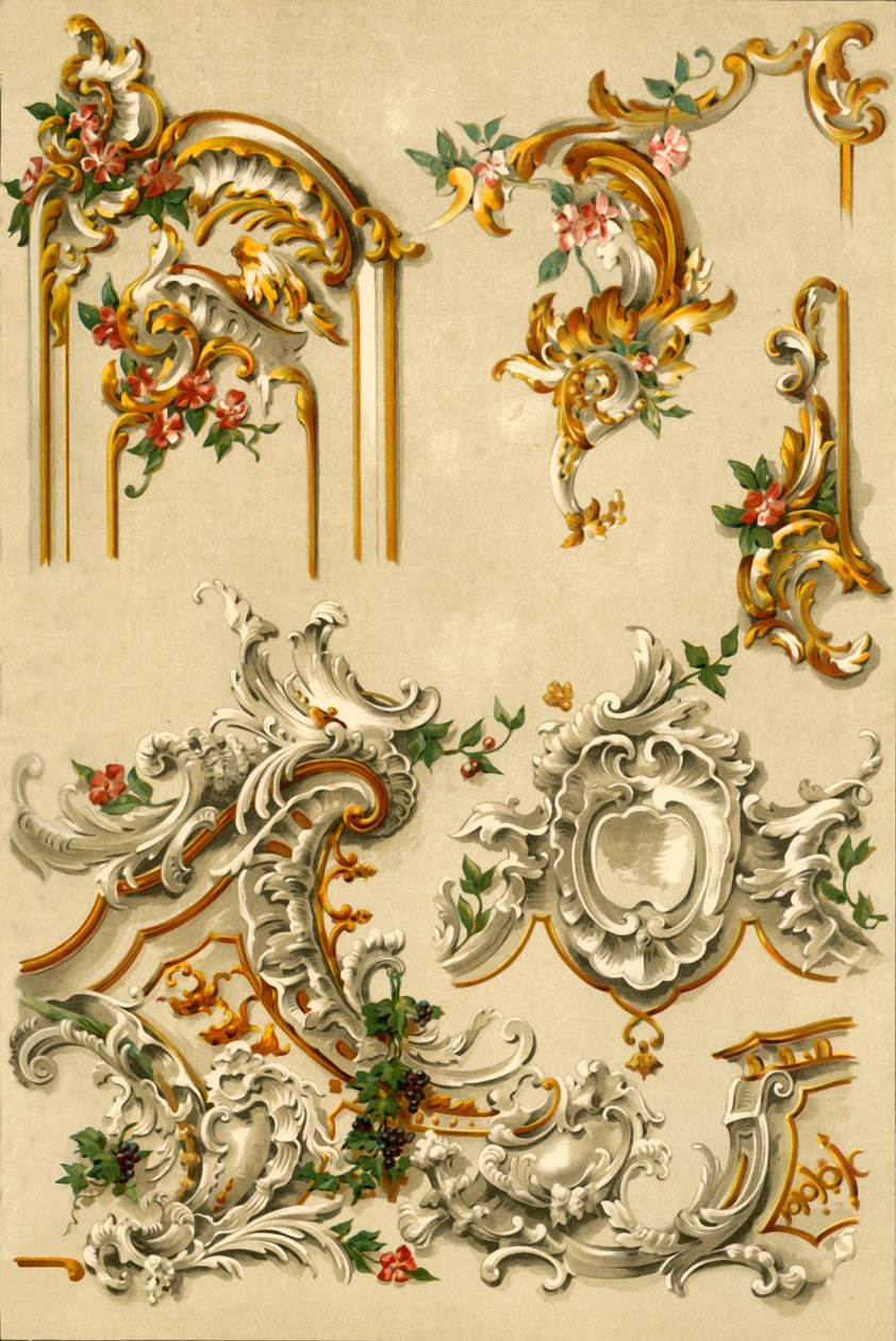 Reboco pintado, Alemanha, século XVIII, 1898. de Unbekannt
