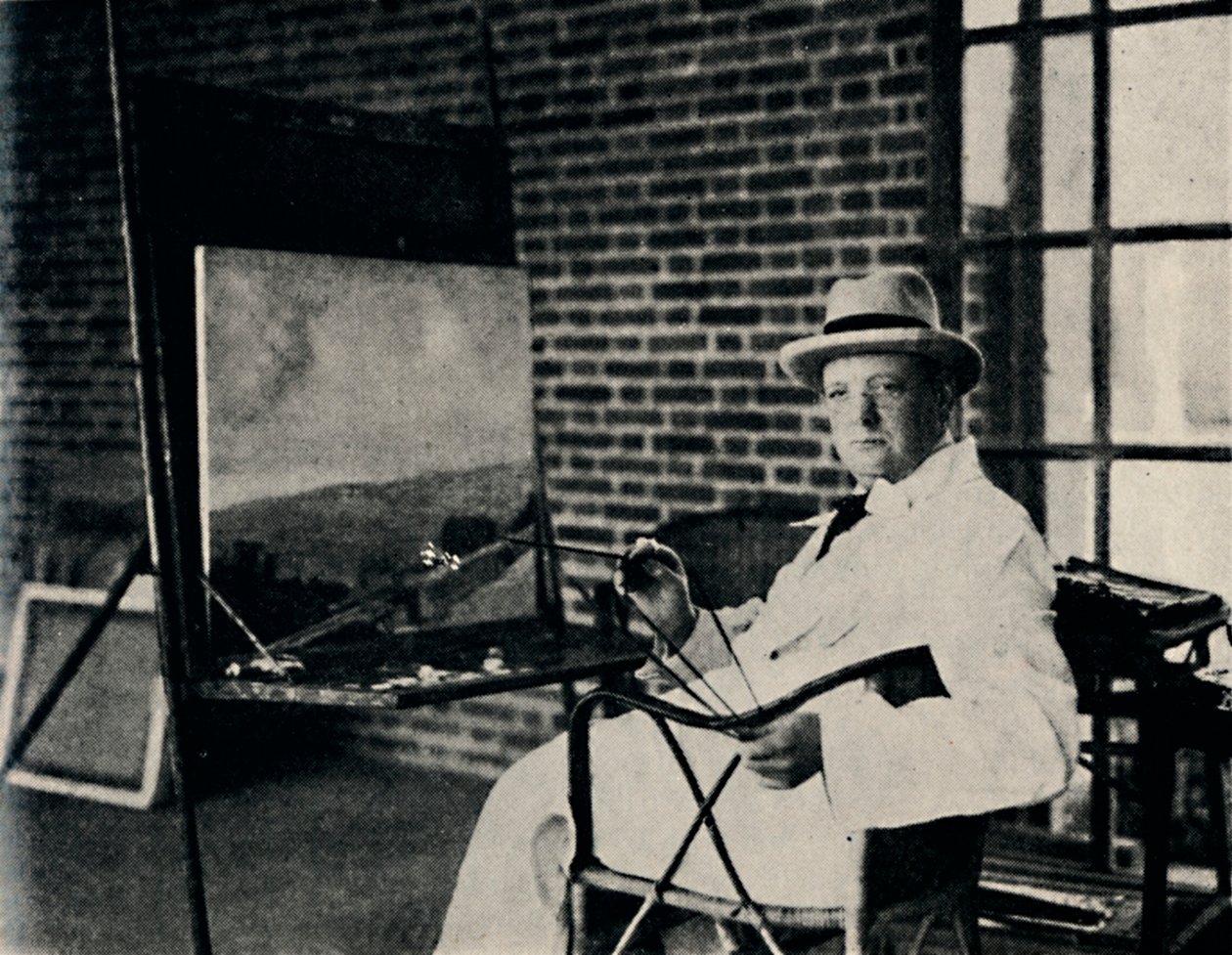 Pintor em óleos - Churchill como artista, c1920s, 1945. de Unbekannt