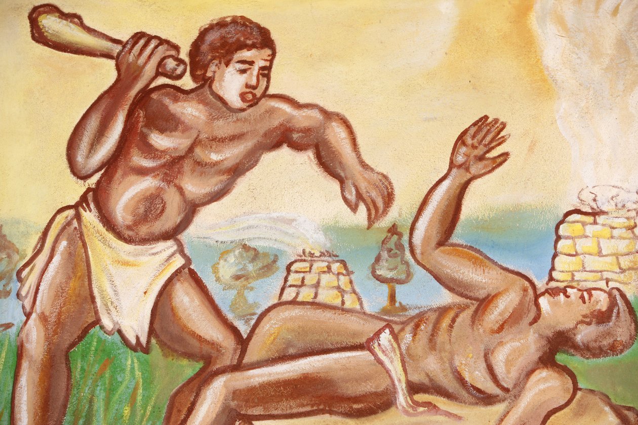Pintura na igreja Nossa Senhora do Togo : Caim & Abel , Togoville, Togo de Unbekannt